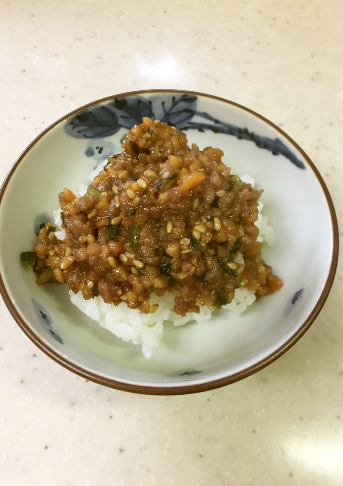 簡単！鶏のそぼろ煮風炒め納豆～!?-レシピのメイン写真
