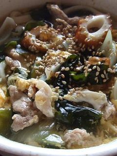 豚肉の卵とじうどん-レシピのメイン写真