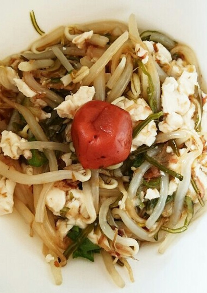 もやしと豆腐とおくらめかぶのねばトロ和え-レシピのメイン写真