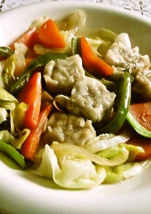 焼売と野菜の蒸し焼き　フライパンで-レシピのメイン写真