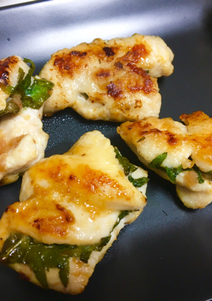 しっとり♥鶏ささみの梅しそはさみ焼き-レシピのメイン写真