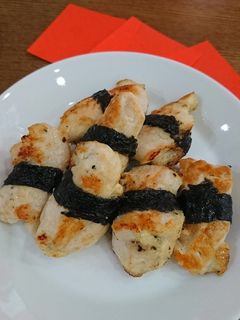 簡単!ふっくら鶏ムネの海苔マヨ焼き-レシピのメイン写真