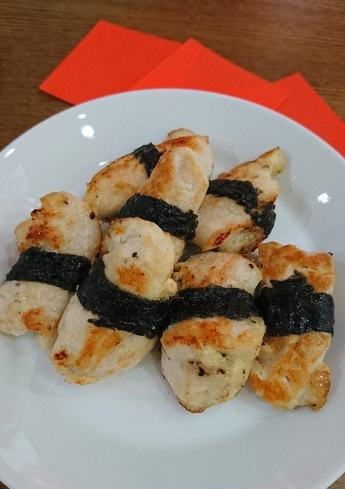 簡単！ふっくら鶏ムネの海苔マヨ焼き-レシピのメイン写真