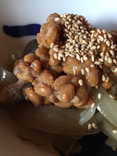 野菜炒めの納豆のせ-レシピのメイン写真