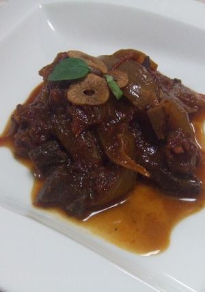 豚肉のトマト煮込み~バルサミコ酢仕立て~-レシピのメイン写真