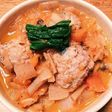 本日のお昼 鰯のツミレトマト煮