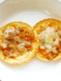 ぎょうざの皮のミニピザ・保育園給食-レシピのメイン写真