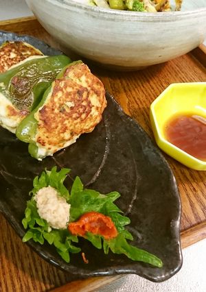ピーマンのササミひき肉詰め-レシピのメイン写真