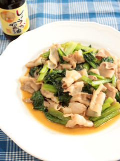 豚肉と小松菜のしょうが醤油炒め-レシピのメイン写真