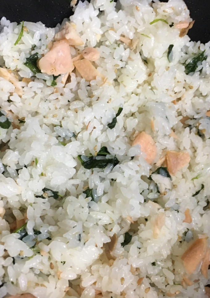 超簡単♡塩鮭とほうれん草の混ぜご飯♡-レシピのメイン写真