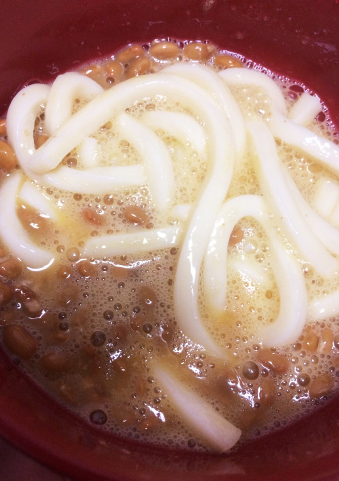【金欠】卵と納豆のつけうどん-レシピのメイン写真
