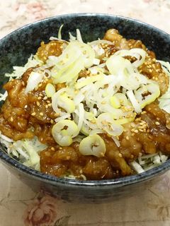 簡単♪包丁を使わない豚の竜田丼★夫の料理-レシピのメイン写真