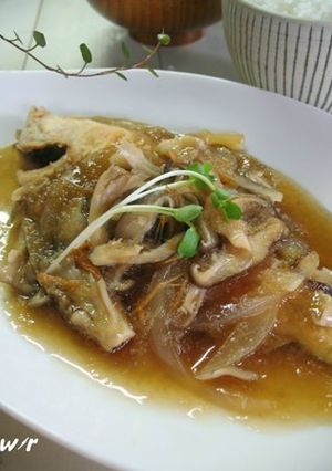 鰈のキノコたっぷりオロシ餡かけ-レシピのメイン写真