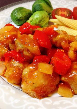 簡単☆酢鶏＊特製甘酢あん(酢豚風)-レシピのメイン写真