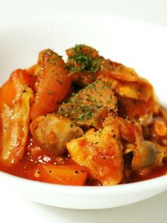 隠し味は醤油!たっぷり野菜と鶏肉トマト煮-レシピのメイン写真