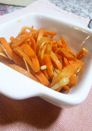 にんじんとエノキの味噌味きんぴら-レシピのメイン写真