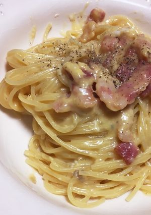 【牛乳なし】ブルーチーズでカルボナーラ-レシピのメイン写真