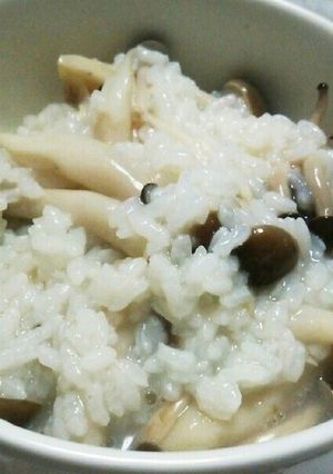*土鍋で*きのこの中華風お粥*-レシピのメイン写真