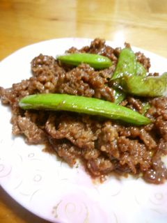 牛肉とスナップえんどうの炒め物-レシピのメイン写真