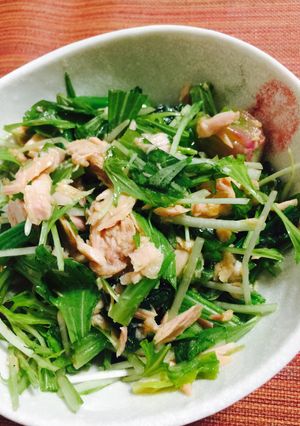 水菜とほうれん草サラダ-レシピのメイン写真