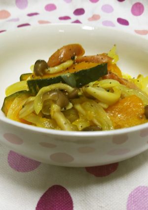 かぼちゃとソーセージのチーズ炒め-レシピのメイン写真