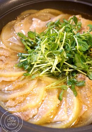 栄養満点◎豚肉と豆苗の大根ミルフィーユ鍋-レシピのメイン写真