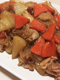 鶏皮と大根と糸こんにゃくの中華炒め煮-レシピのメイン写真