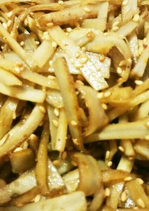 おいしくレンジで簡単時短きんぴらゴボウ♪-レシピのメイン写真