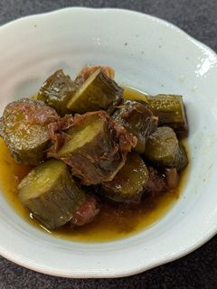 きゅうり大量消費!きゅうりの梅カツオ煮-レシピのメイン写真
