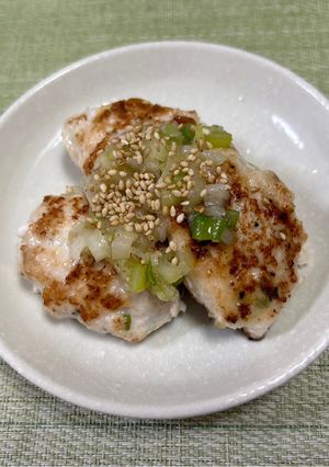 今夜の夕飯♪旨だしねぎ塩つくね-レシピのメイン写真