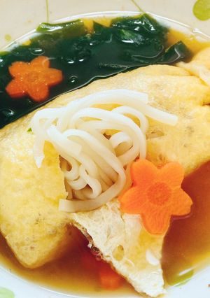 お米麺で巾着うどん♪ヴィーガン出汁-レシピのメイン写真