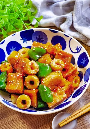 あまから~厚揚げとちくわピーマンの照り焼き-レシピのメイン写真