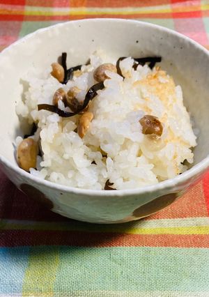 節分 福豆 塩昆布の炊き込み御飯-レシピのメイン写真