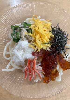 ねばねば野菜と梅のジュレつゆ添え-レシピのメイン写真