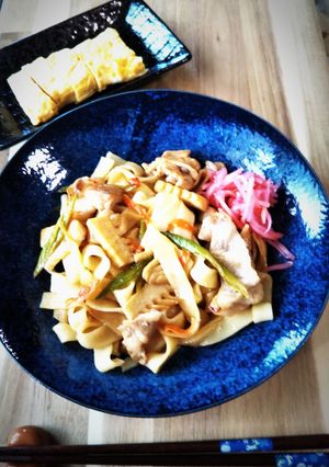 筍と豚肉の焼きうどんバター風味-レシピのメイン写真
