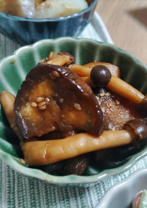 なすとしめじのポン照り炒め※簡単お弁当-レシピのメイン写真
