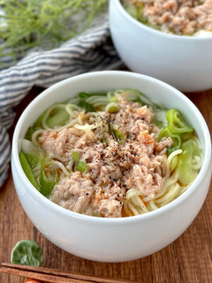 鍋1つで簡単!ねぎ塩こうじツナ麺-レシピのメイン写真