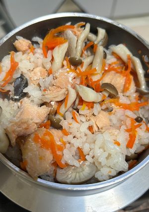 鮭としめじの釜飯-レシピのメイン写真