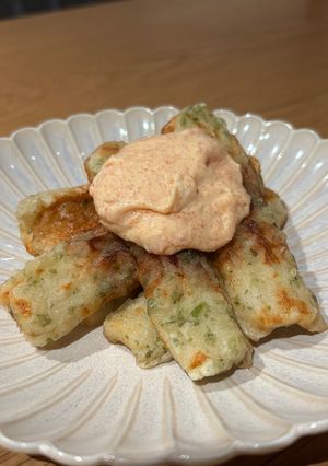 磯部ちくわ揚げ明太マヨソースがけ-レシピのメイン写真