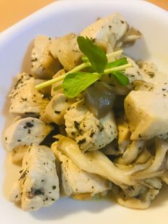 鶏肉と茸のバジル&レモンソース炒め-レシピのメイン写真