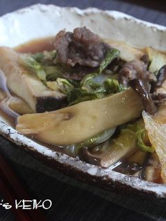 牛肉と白菜、エリンギのすき焼き風煮もの-レシピのメイン写真