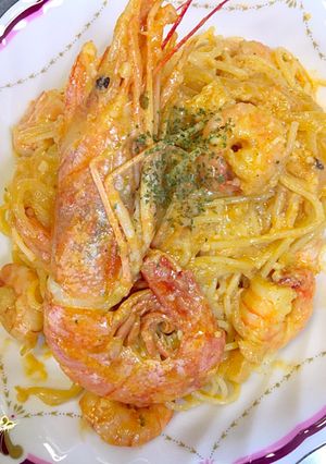 簡単な絶品海老クリームパスタ-レシピのメイン写真