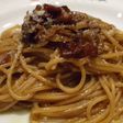 バルサミコとベーコンで大人のパスタ