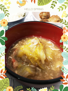 白菜とカニ缶のふわふわあんかけ-レシピのメイン写真