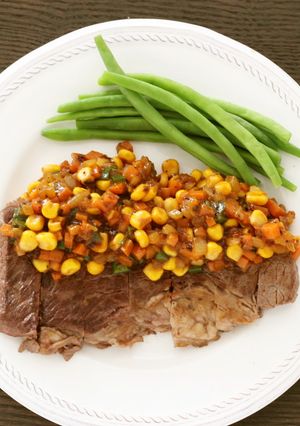 かけて中華！牛ステーキ肉の中華みそソース-レシピのメイン写真