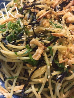 大葉と白胡麻たっぷり☆塩昆布パスタ-レシピのメイン写真