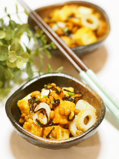 ヘルシー♡生姜風味♡厚揚げの納豆昆布和え-レシピのメイン写真