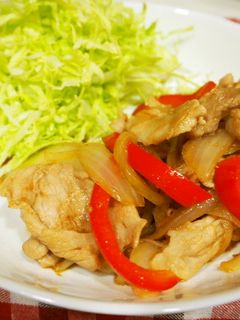 玉ねぎパプリカたっぷり♪豚肉の生姜焼き-レシピのメイン写真