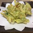 市田柿と青のりのかき揚げ