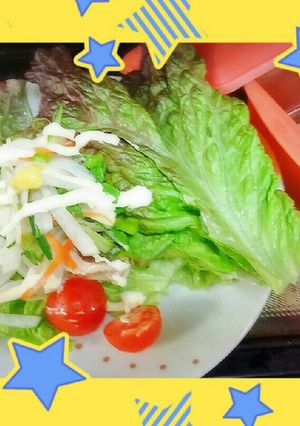 サニーレタスDe➕鶏ポン➕3色ベジサンド-レシピのメイン写真